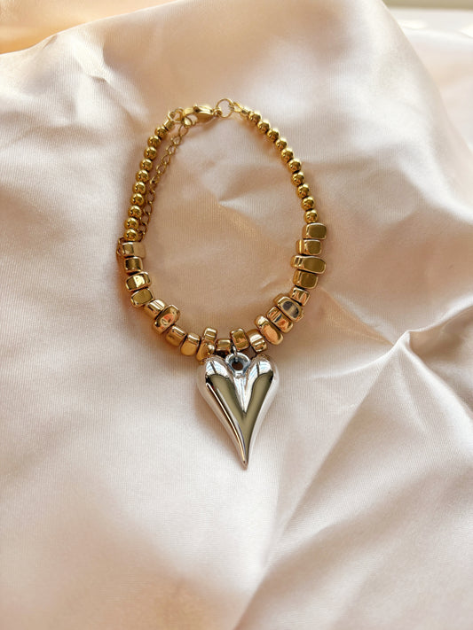 Silver Heart Bracelet
